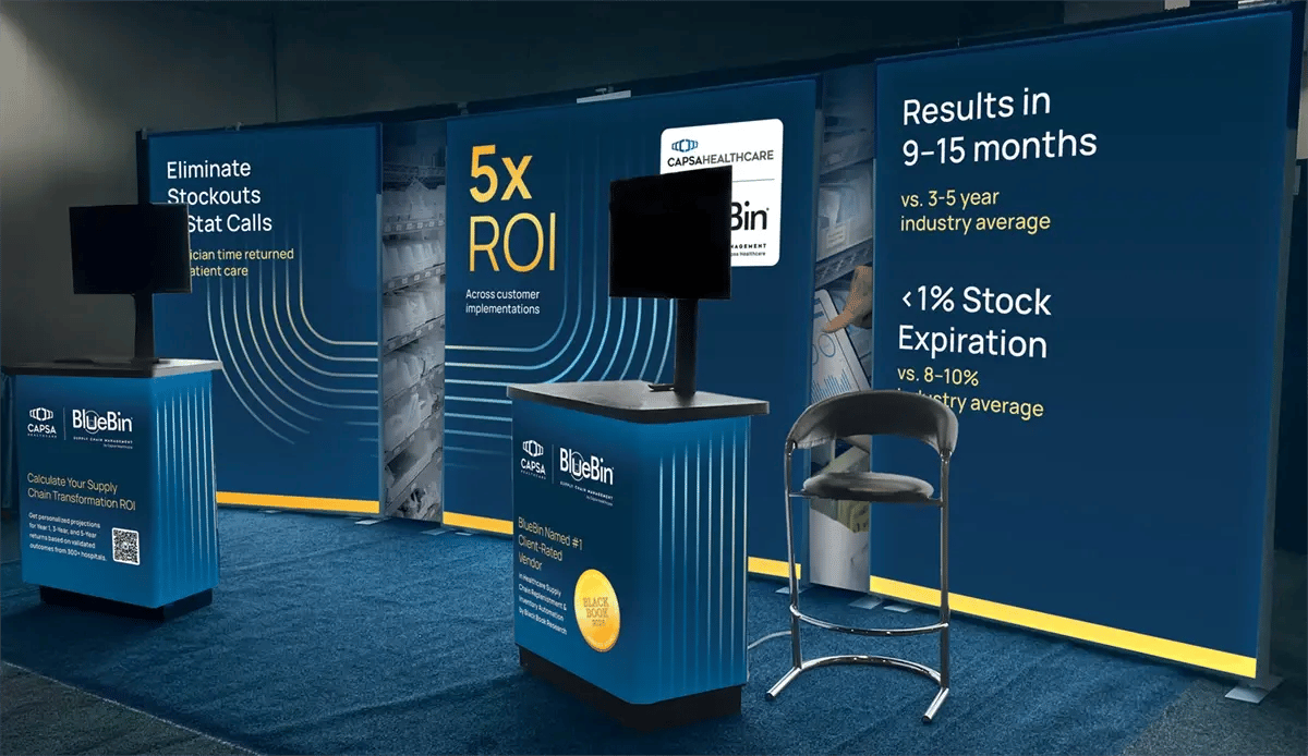 BlueBin AHRMM26 booth render